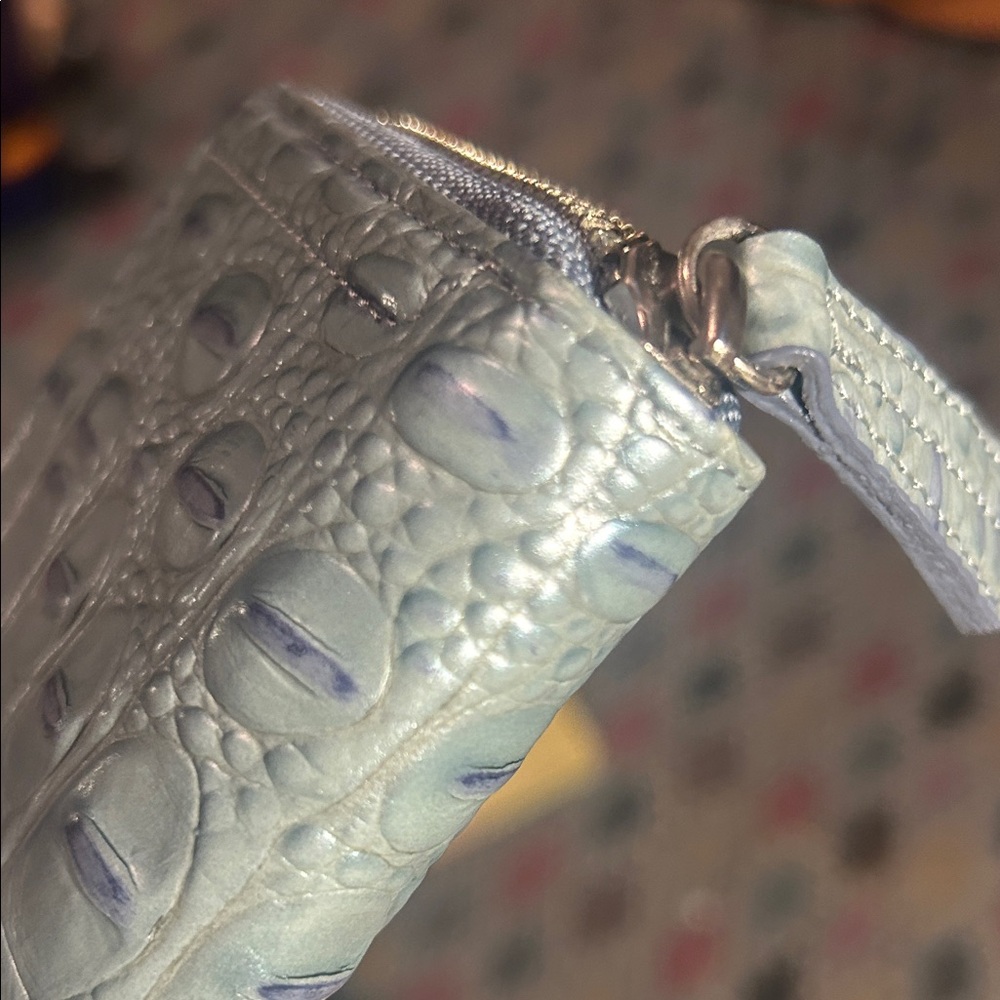 Brahmin Light Blue Croc-Embossed clutch/wallet - Picture 7 of 7
